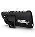 LG Leon LTE Case Cover Accessories - Tough Rugged Dual Layer Protective Case with Kickstand for LG Leon LTE / LG Leon C40 - Black