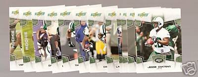 2008 Score New York Jets Complete Team Set of 17 cards including Brett Favre, Dustin Keller rookie and more!
