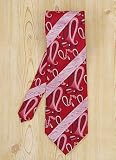 Phat Farm - Phat Farm Red, Black, and White Fire Paisley with Silver Stripes Tie