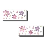 Instant Murals 8 Sheets Butterfly and Flower Wall Transfers