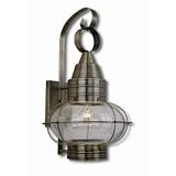 Onion-A - 1 Light Large Nautical Outdoor Lighting Wall Lamp Fixture - Antique Brass - B2526