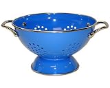 Review Reston Lloyd 88701 / Calypso Basics 5 Quart Enamel On Steel Colander, Azure