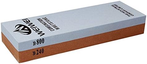Lavoda 240&800 GRIT Knife Sharpening Stone Combination Corundum Whetstone for Kitchen Santoku Knives ,Dual-sided with Waterstone Holder