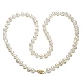 14k Yellow Gold 6-6.5mm A-Grade Akoya Cultured Pearl Necklace, 18