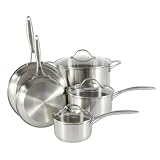 Hamilton Beach Silhouettes Stainless Steel 8-Piece Cookware Set