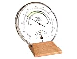 Fischer 122.01HT Wohnklima-Hygrometer Edelstahlgehäuse, 100mm
