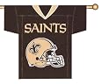 The New Orleans SAINTS NFL Unique 2 Sided Football JERSEY FLAG