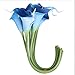 Luyue Calla Lily Bridal Wedding Bouquet Head Lataex Real Touch Flower Bouquets Pack of 20 (Blue)