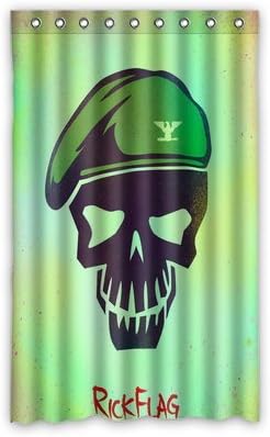 Daniellestore Rick Flag Suicide Squad Art Window Treatment Thermal Insulated Solid Grommet Blackout Curtains/Drapes for Bedroom (1 Panel,52x84 inches)