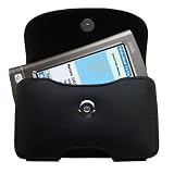 Gomadic for the PalmOne palm Tungsten T3 - Horizontal Leather Case with Belt Clip/Loop for the PalmOne palm Tungsten T3