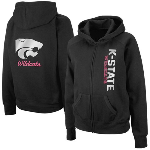 NCAA Kansas State Wildcats Ladies Charm Full Zip Hoodie - Black (Small) Amazon.com