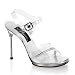 thumbnail: Pleaser Shoes WomenÕs CHIC-08R,4 1/2" Stiletto Heel Ankle Strap Mini-Platform Sandal W/Rhinestone from Pleaser