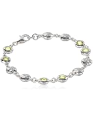 Zina Sterling Silver Ripple Peridot Bracelet, 7.5"