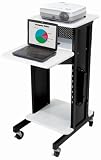 Multipurpose Presentation Cart (Ivory/Black) (40.5H x 18W x 30D)