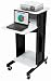 Multipurpose Presentation Cart (Ivory/Black) (40.5"H x 18"W x 30"D)