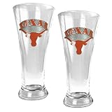 Texas Longhorns 2pc 19oz Pilsner Glass Set NCAA College Athletics