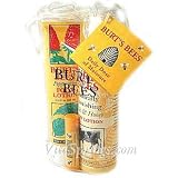 Burt's Bees Daily Dose of Moisture Kit - Full Size Peppermint Foot Lotion, Milk & Honey Body Lotion and Beeswax Lip Balm
