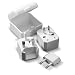 Ex-Pro® Uni-Travel Plug Adapter - Covers 150 countries Covers - EU Europe European Norway Sweden Denmark Danish China Chinese Slovakia Polish Poland German Germany Spanish Spain Italy Italian French France Dutch Holland Belgium Portugal USA North American New Zealand NZ Australia Australian Middle East Eastern South American Brazil Brazilian Africa African & more