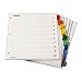 Cardinal by TOPS Products OneStep Index System, 10-Tab, Numbered, Multi-Color, Pack of 6 Sets (61028CB)