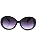 Top Plaza Women Sunglasses Retro Style, Butterfly Clouds Arms Semi-Transparent Round Vintage Sunglasses,Gentle Sunglasses, 4 Colors (Black Frame + Grey Gradient Lens)