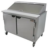 Cooltech Refrigeration 48-inch 2 Doors Refrigerated Sandwich Salad Prep Table 48' CMPH-48BMB