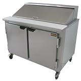 Cooltech Refrigeration 48-inch 2 Doors Refrigerated Sandwich Salad Prep Table 48" CMPH-48BMB