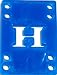 Skateboard 2 BLUE RISER PADS 1/8