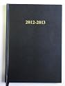 academic year diary 2012 - 2013 week to view 12 months - hard back case bound black cover WTV - for homework/student/school/college