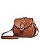 JOLLYCHIC Women's Vintage Small Crossbody Bag Coin Purse (Brown)