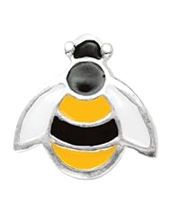 925 Sterling Silver Black, Yellow & White Enamel Bee Bead, For Chamilia, Pandora, Biagi, Personality, Reflections And More Charm Bracelets