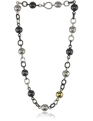 GURHAN "Balloon" Silver with High Karat Gold Accents Link Necklace