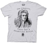 The Big Bang Theory American Sitcom TV Series Film OH GRAVITY Adult White Tee T-Shirt, Large