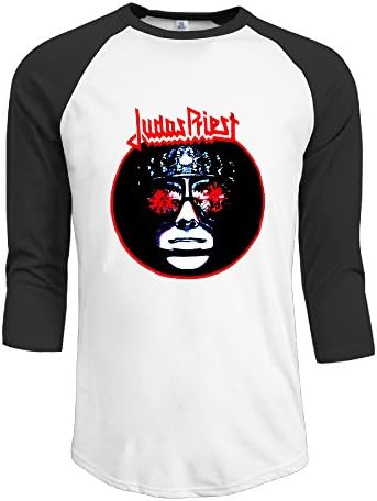 JUDAS PRIEST, Hell Bent For Leather Mens Design 3/4 Sleeve Raglan Tops Shirt