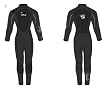 Sola Ladies 'Evo' 5mm Full Wetsuit Fuchsia or Silver