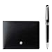 Montblanc Meisterstuck Ballpoint Pen and 6CC Wallet Set - Black
