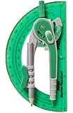 Helix Plastic Compass and Protractor Set, Color May Vary, Assorted Colors (18803)