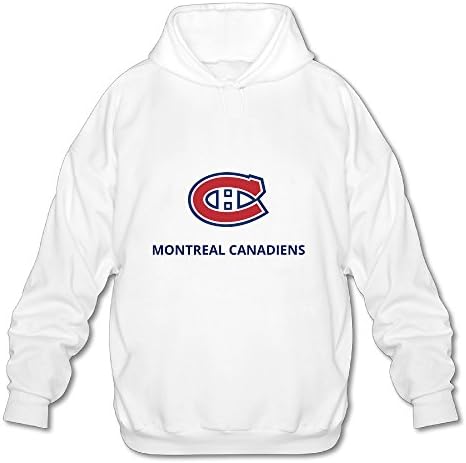 Montreal Canadiens Nhl Logo Design Mens Hooded Sweatshirt White