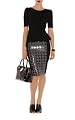 Metallic Houndstooth Skirt