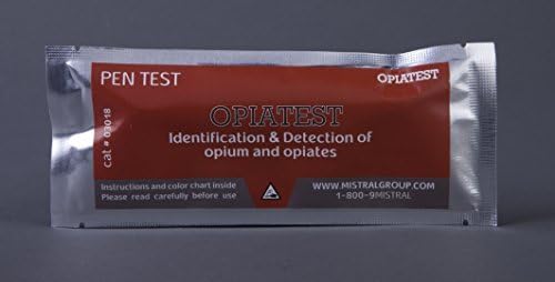 Mistral Opiates PenTest Drug Identification and Narcotic Residue Detection Kit (5 Pen Tests)(Multiple Quantities) Detects Traces Of Codeine, Morphine and Opium