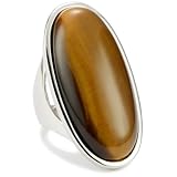 ELLE Jewelry Chocolate Tiger Eye Sterling Silv