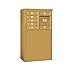 Salsbury Industries 3905D-07GFU, Gold Free Standing Horizontal 4C Mailbox