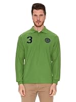 Polo Club Polo Manga Larga Custom Fit Con Número (Verde)