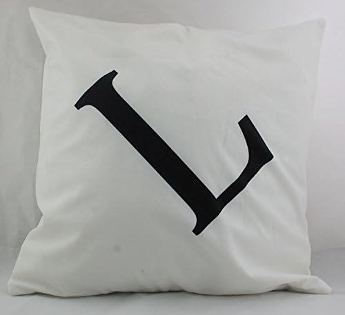 ATJC 17" Squard Solid Soft-hand Suede Decorative DIY Combination of Letters Throw Pillow Cover Cushion Case Pillow Case,letter L