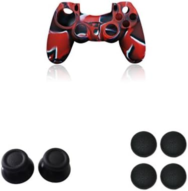 Pythons New Silicone Cover Case Skin Controller & grip stick caps & Thumbsticks Joysticks Cap Shell Mushroom Caps for Sony Playstation 4 PS4 Controller