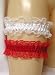 Satin and Lace Garter, Red