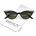 zeroUV - 50s Vintage Cat Eye Sunglasses for Womens with Rhinestones Pinup Girl Clothing Rockabilly Accessories (Black)