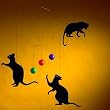 Flensted Mobiles f409 Feline Fun Cat Mobile