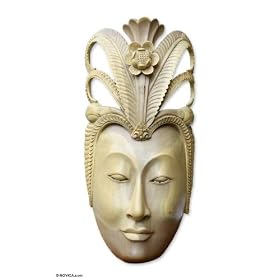 'Man with Flower,' mask by NOVICA
