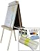 Beka Double-Sided Easel-and-Supplies Combo #1, Marker Board and Chalkboard Surfaces, Top Paper Holder, Wood Trays