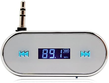 Wireless 3.5mm In-car Handsfree FM Transmitter for iPhone 5 4S iPad 4 S4 S3 HTC (WHITE)